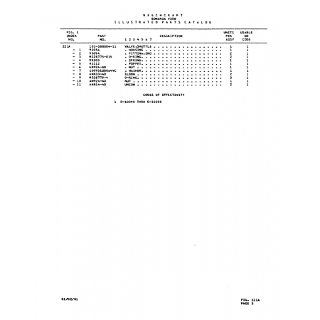 Aviation Part (10095100064VC) — Beechcraft V35