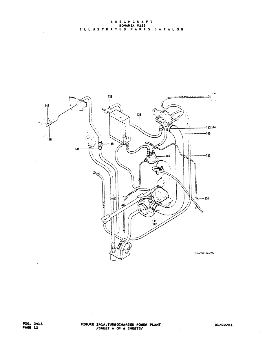 Aviation Part 35-241A-25 for Beechcraft V35 Aircraft
