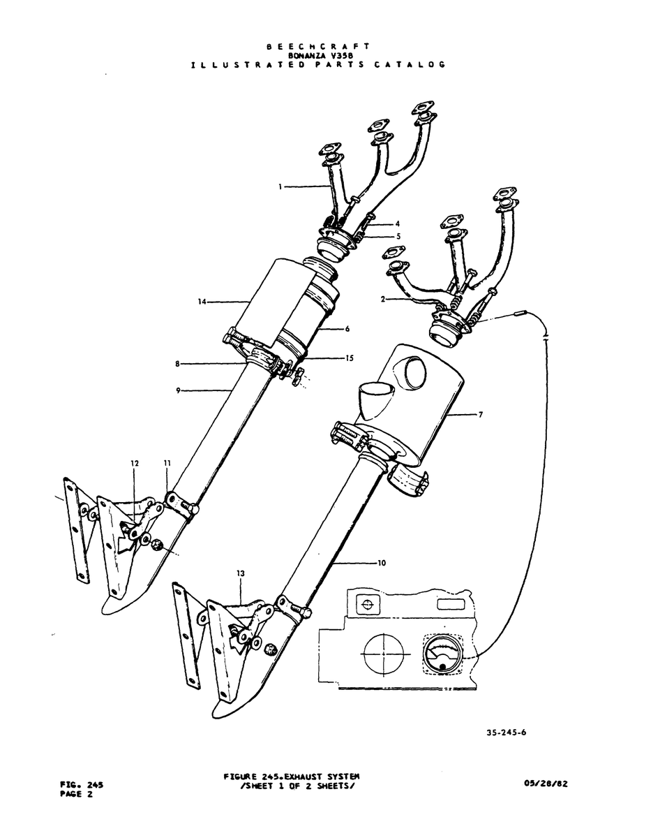 Aviation Part 35-245-6 for Beechcraft V35 Aircraft