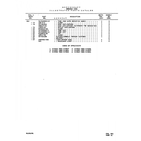 Aviation Part (23599--01) — Beechcraft V35 Aviation Part (23599--01) — Beechcraft V35