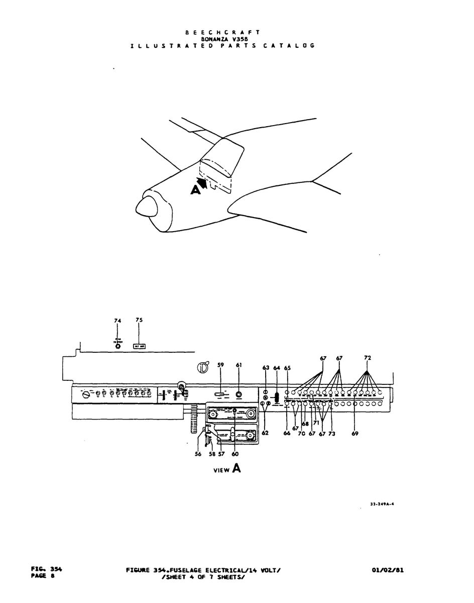 Aviation Part YQQ004Qe for Beechcraft V35 Aircraft