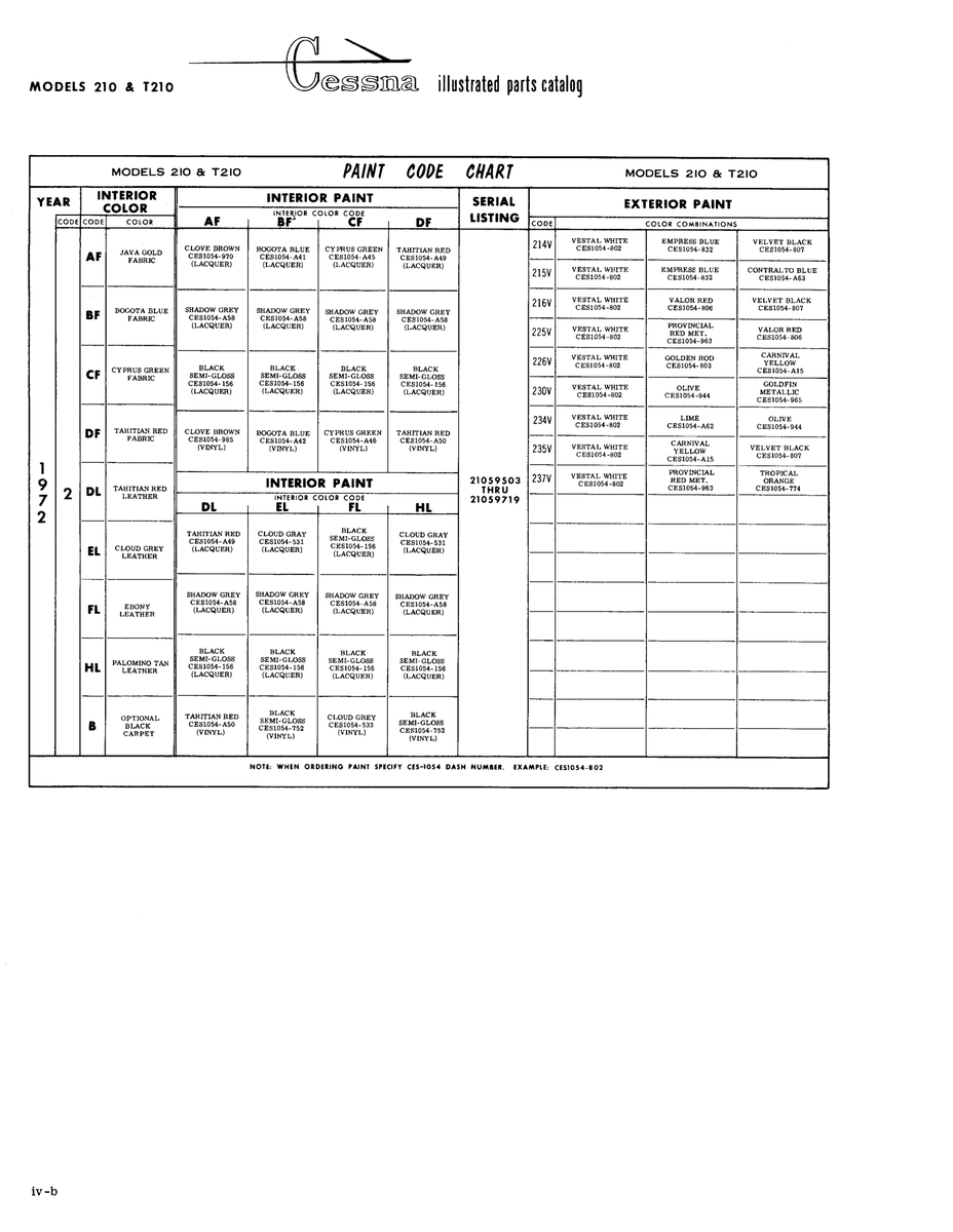 Aviation Part 21059719 for Cessna T210F Aircraft
