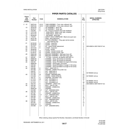Aviation Part (38102-01) — Piper PA-32-260 Aviation Part (38102-01) — Piper PA-32-260