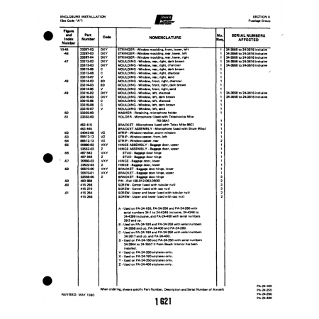 Aviation Part (2330200) — Piper PA-32-260 Aviation Part (2330200) — Piper PA-32-260