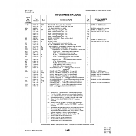 Aviation Part (21286-00) — Piper PA-32-260