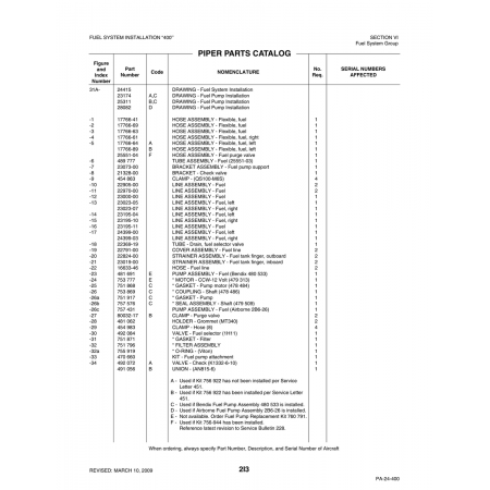 Aviation Part (23019-00) — Piper PA-32-260