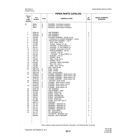 Aviation Part (63976-17) — Piper PA-32-260 Aviation Part (63976-17) — Piper PA-32-260