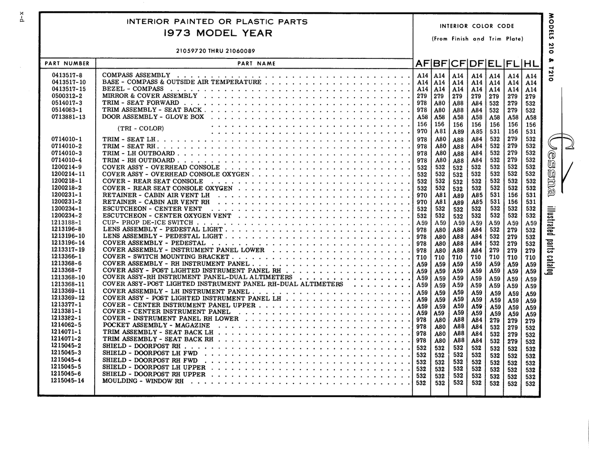 Aviation Part 1213377-1 for Cessna T210F Aircraft