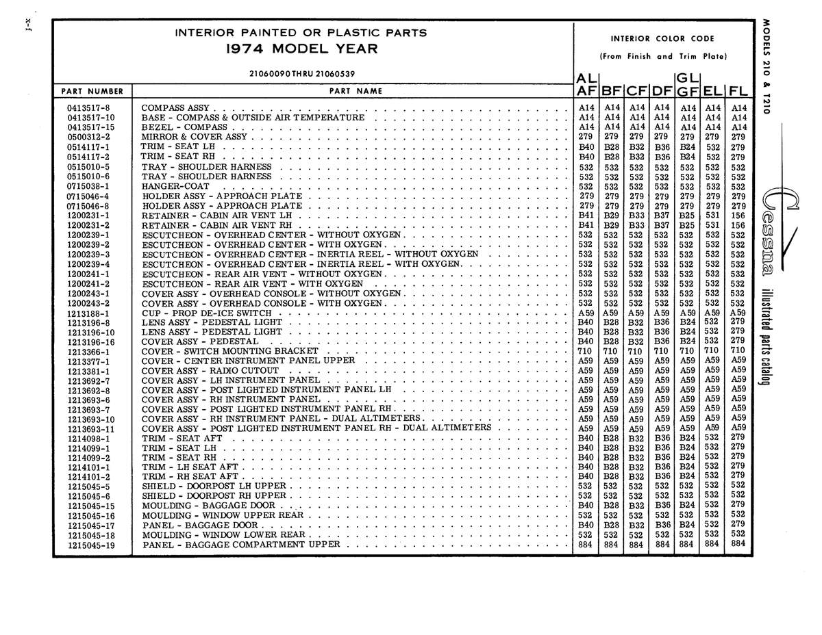 Aviation Part 1200239-3 for Cessna T210F Aircraft