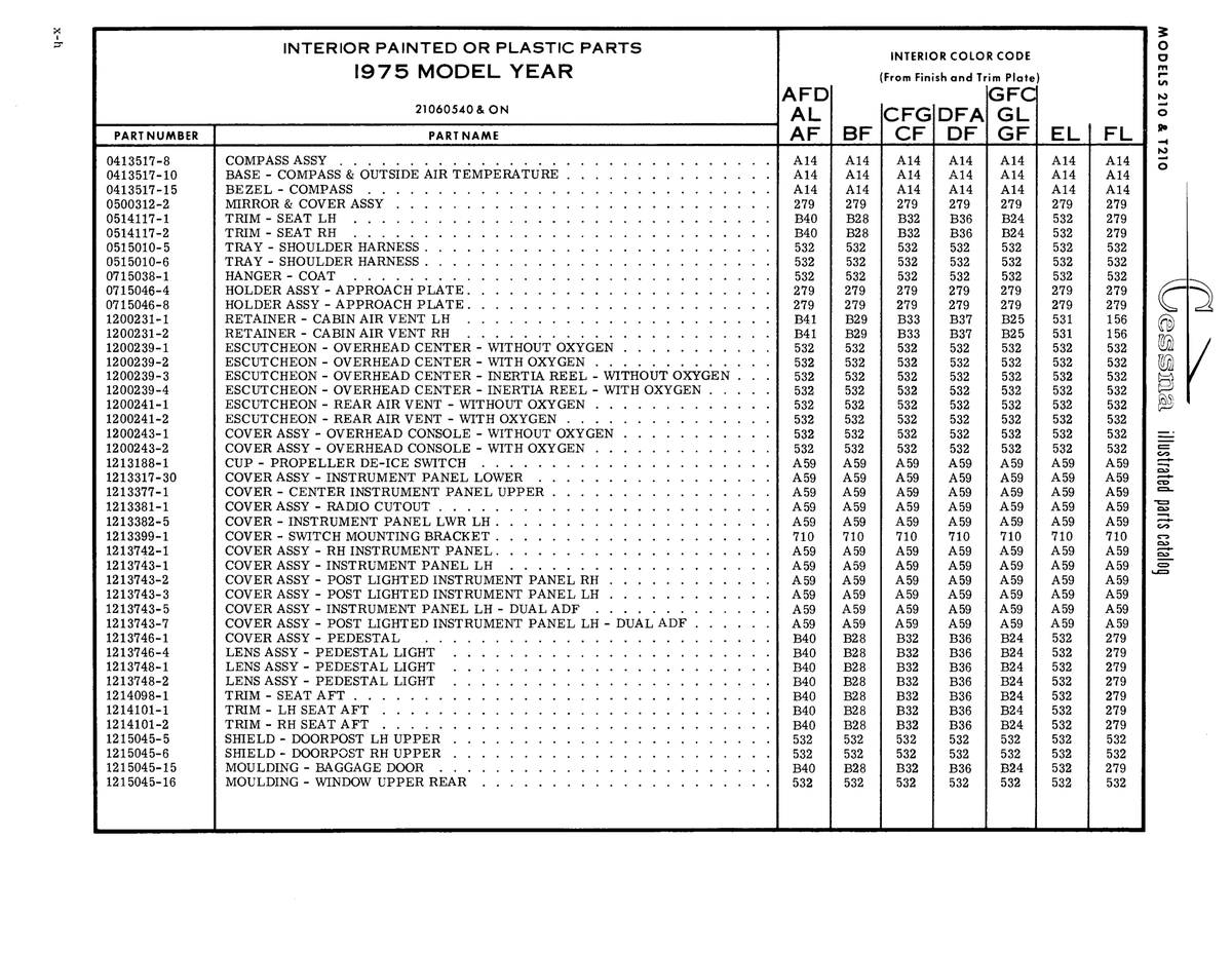Aviation Part 1213743-1 for Cessna T210F Aircraft