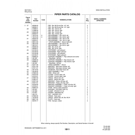 Aviation Part (37388-01) — Piper PA-32-260 Aviation Part (37388-01) — Piper PA-32-260