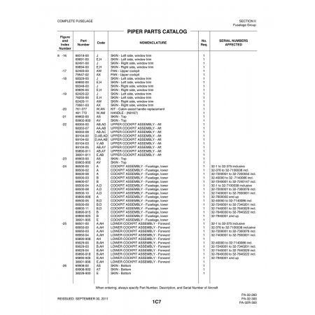 Aviation Part (68950-00) — Piper PA-32-260 Aviation Part (68950-00) — Piper PA-32-260