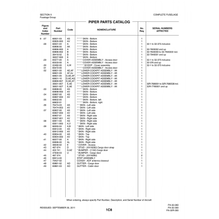 Aviation Part (38046-02) — Piper PA-32-260 Aviation Part (38046-02) — Piper PA-32-260