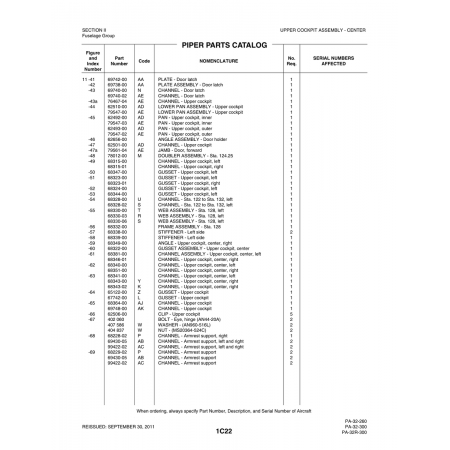 Aviation Part (68349-00) — Piper PA-32-260 Aviation Part (68349-00) — Piper PA-32-260