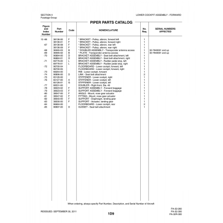 Aviation Part (38047-02) — Piper PA-32-260 Aviation Part (38047-02) — Piper PA-32-260