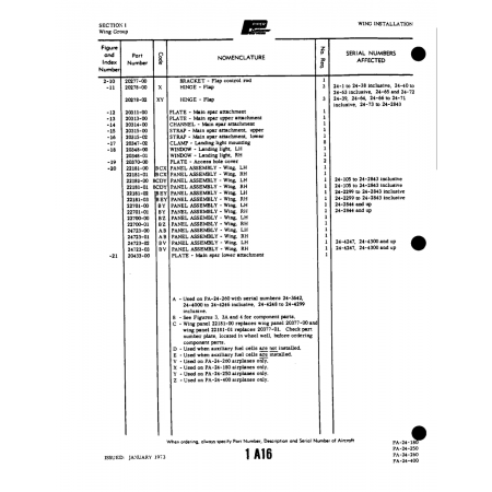 Aviation Part (22701-01) — Piper PA-32-260 Aviation Part (22701-01) — Piper PA-32-260
