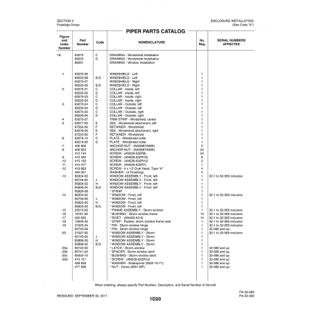 Aviation Part (63070-21) — Piper PA-32-260