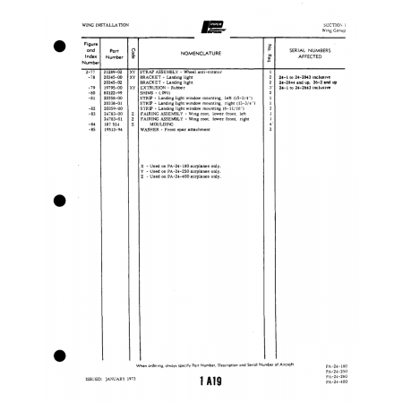 Aviation Part (24783-01) — Piper PA-32-260 Aviation Part (24783-01) — Piper PA-32-260