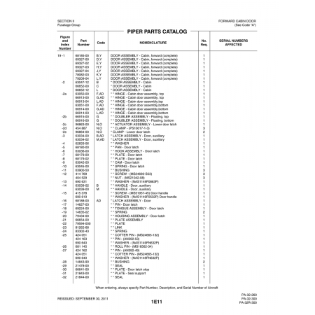 Aviation Part (21478-00) — Piper PA-32-260 Aviation Part (21478-00) — Piper PA-32-260