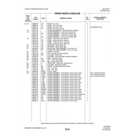 Aviation Part (63142-34) — Piper PA-32-260 Aviation Part (63142-34) — Piper PA-32-260