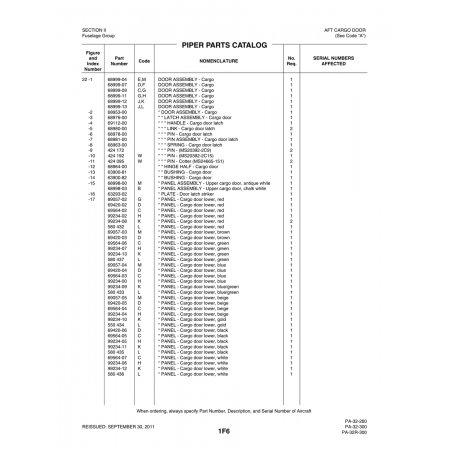 Aviation Part (68980-00) — Piper PA-32-260 Aviation Part (68980-00) — Piper PA-32-260