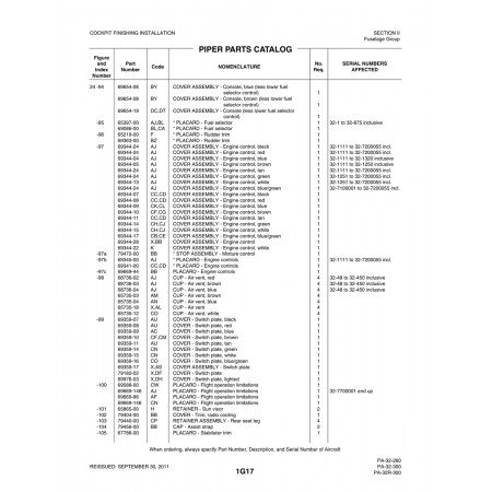 Aviation Part (69344-08) — Piper PA-32-260 Aviation Part (69344-08) — Piper PA-32-260