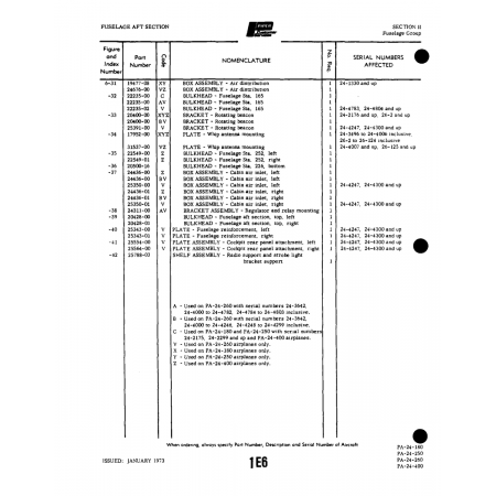 Aviation Part (25564-00) — Piper PA-32-260 Aviation Part (25564-00) — Piper PA-32-260