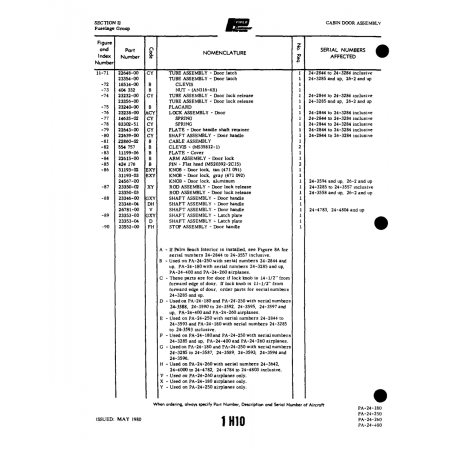 Aviation Part (23238-00) — Piper PA-32-260 Aviation Part (23238-00) — Piper PA-32-260