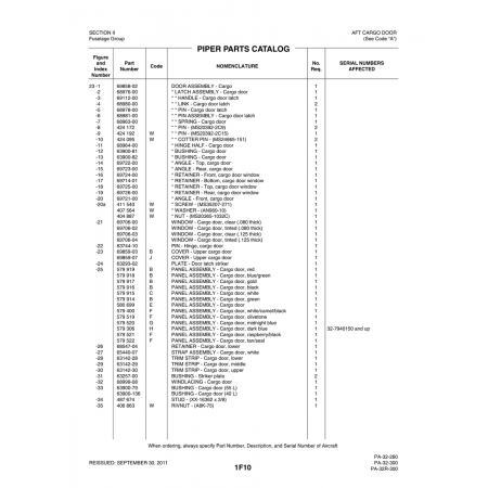 Aviation Part (69706-00) — Piper PA-32-260