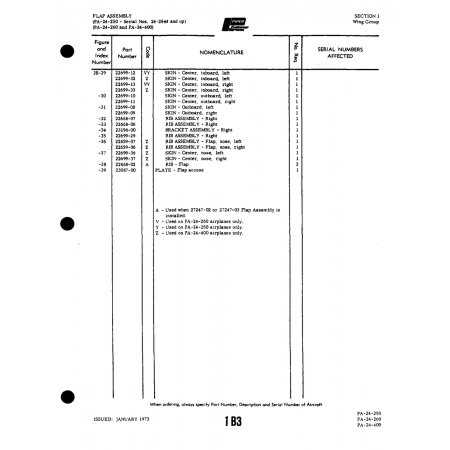 Aviation Part (22699-36) — Piper PA-32-260 Aviation Part (22699-36) — Piper PA-32-260