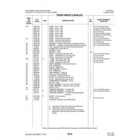 Aviation Part (20547-05) — Piper PA-32-260 Aviation Part (20547-05) — Piper PA-32-260