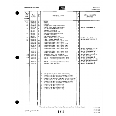 Aviation Part (23027-00) — Piper PA-32-260