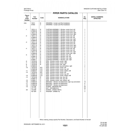 Aviation Part (67968-09) — Piper PA-32-260 Aviation Part (67968-09) — Piper PA-32-260