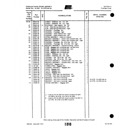 Aviation Part (23183-00) — Piper PA-32-260 Aviation Part (23183-00) — Piper PA-32-260