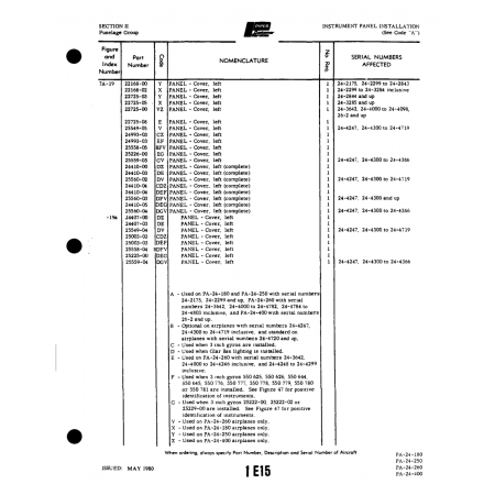 Aviation Part (22725-03) — Piper PA-32-260 Aviation Part (22725-03) — Piper PA-32-260