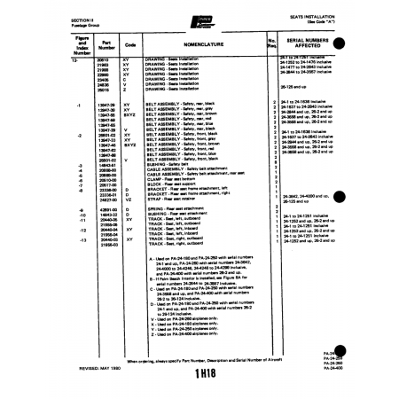 Aviation Part (2195-06) — Piper PA-32-260 Aviation Part (2195-06) — Piper PA-32-260