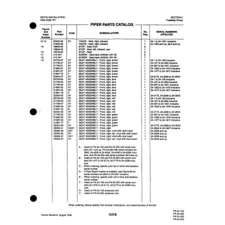 Aviation Part (18842-00) — Piper PA-32-260 Aviation Part (18842-00) — Piper PA-32-260