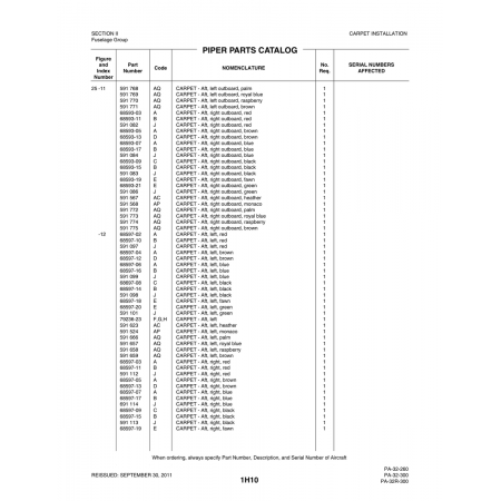 Aviation Part (68593-15) — Piper PA-32-260 Aviation Part (68593-15) — Piper PA-32-260