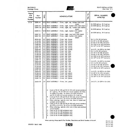 Aviation Part (23090-9u) — Piper PA-32-260 Aviation Part (23090-9u) — Piper PA-32-260