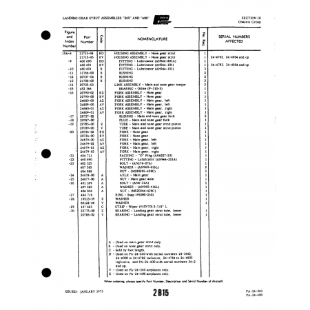 Aviation Part (24809-00) — Piper PA-32-260 Aviation Part (24809-00) — Piper PA-32-260