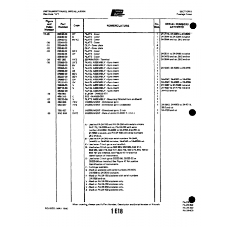 Aviation Part (22346-00) — Piper PA-32-260 Aviation Part (22346-00) — Piper PA-32-260