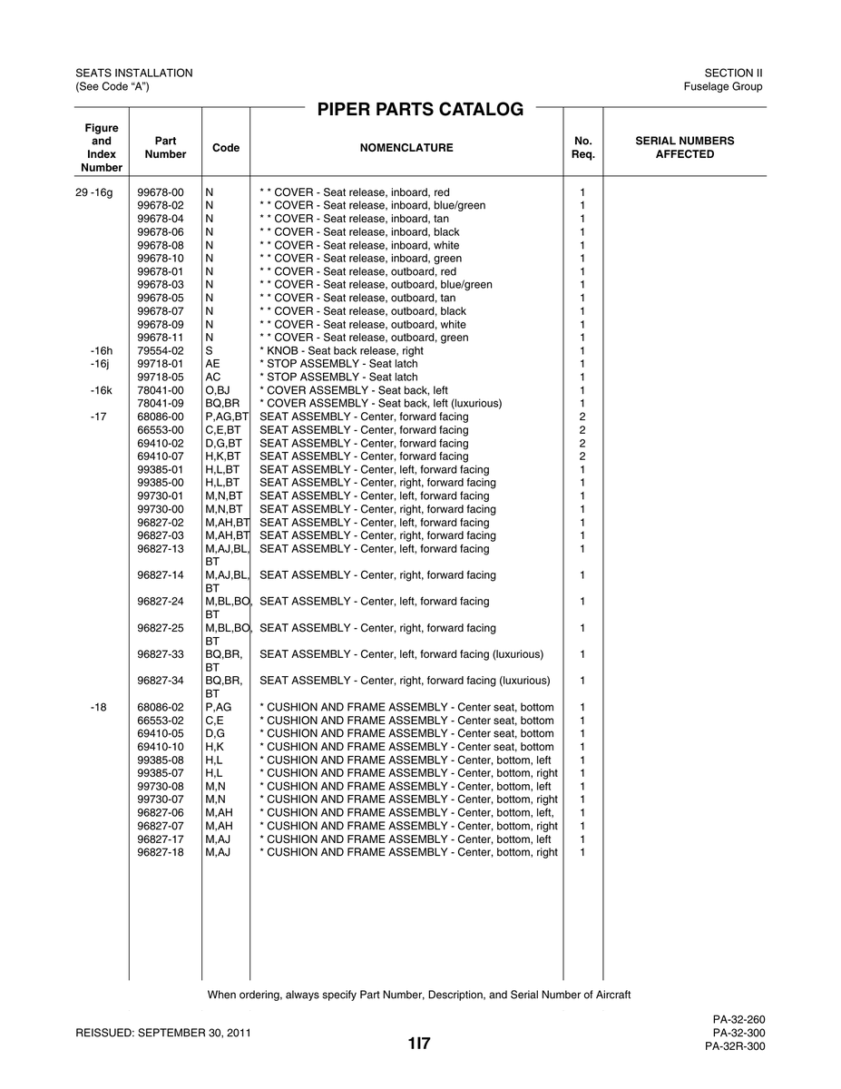 Aviation Part 96827-34 for Piper PA-32-260 Aircraft