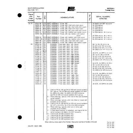 Aviation Part (23090-58) — Piper PA-32-260 Aviation Part (23090-58) — Piper PA-32-260