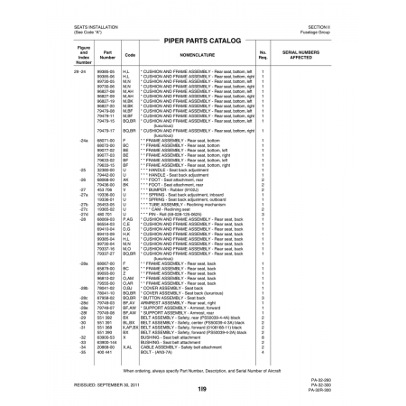 Aviation Part (96827-09) — Piper PA-32-260 Aviation Part (96827-09) — Piper PA-32-260