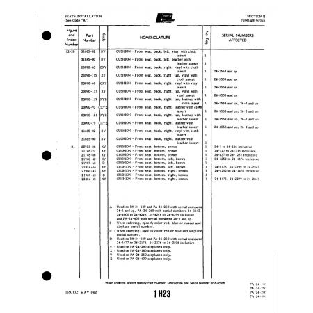 Aviation Part (22424-15) — Piper PA-32-260 Aviation Part (22424-15) — Piper PA-32-260