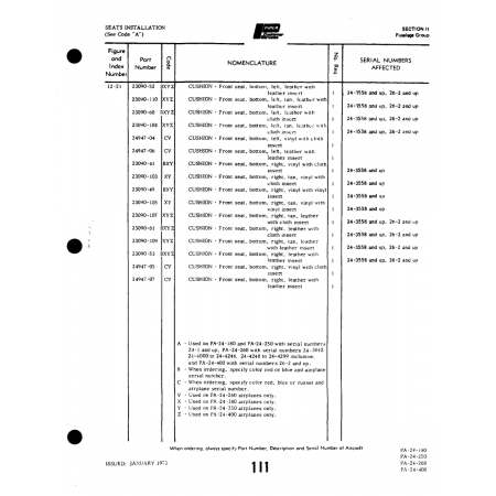 Aviation Part (23090-53) — Piper PA-32-260