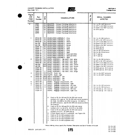 Aviation Part (21639-19) — Piper PA-32-260 Aviation Part (21639-19) — Piper PA-32-260