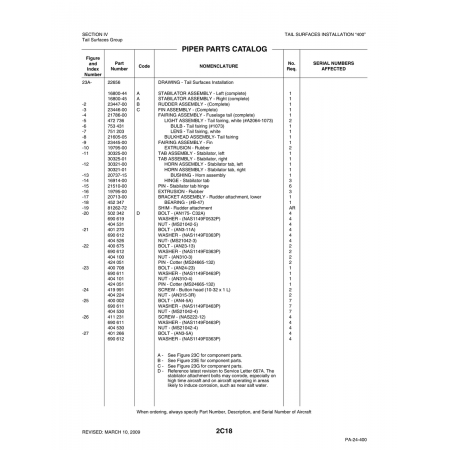 Aviation Part (23446-00) — Piper PA-32-260 Aviation Part (23446-00) — Piper PA-32-260