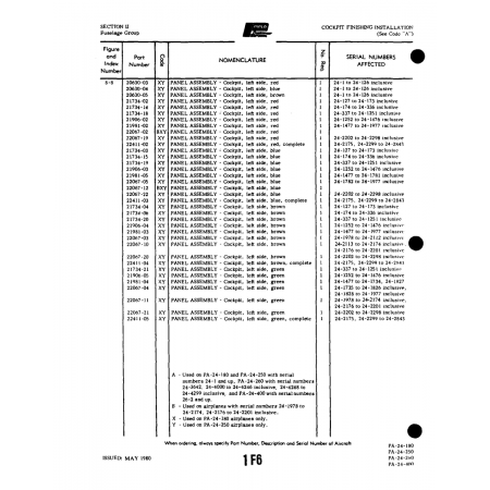 Aviation Part (22067-21) — Piper PA-32-260 Aviation Part (22067-21) — Piper PA-32-260