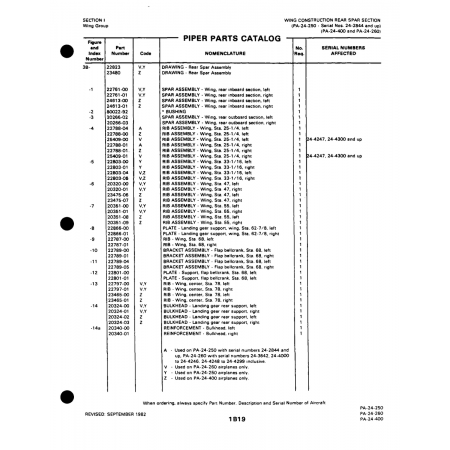 Aviation Part (22803-04) — Piper PA-32-260 Aviation Part (22803-04) — Piper PA-32-260